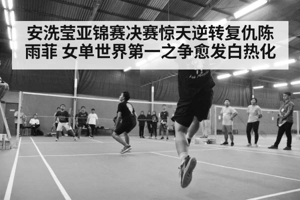 badminton match action shot